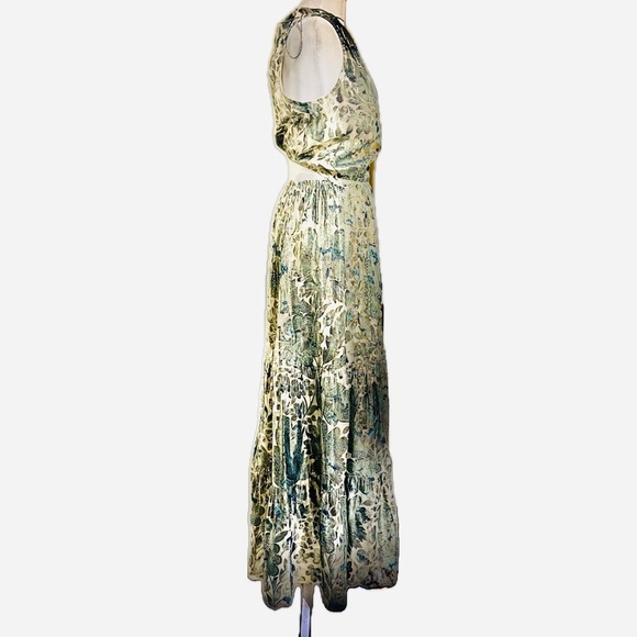 J.Crew Collection One-Shoulder Metallic Silk Maxi Dress – Size 4 - Picture 2 of 10